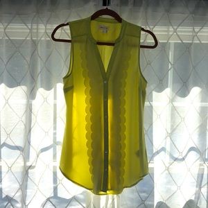 Anthropologie Meadow Rue scalloped blouse